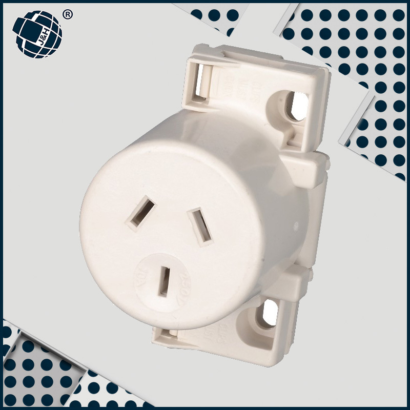 jh-413qc澳标一位插座 澳大利亚快速接线插座 澳标家用pc材质插座