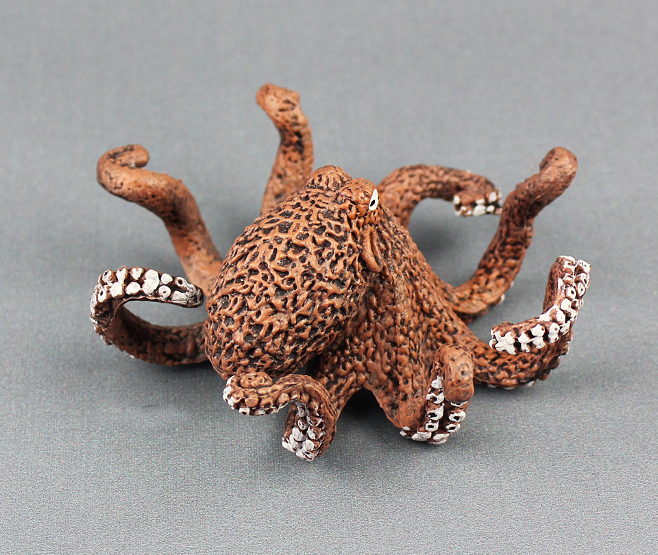 外贸新款八爪鱼海洋生物模型仿真章鱼实心塑胶海底总动员玩具摆件