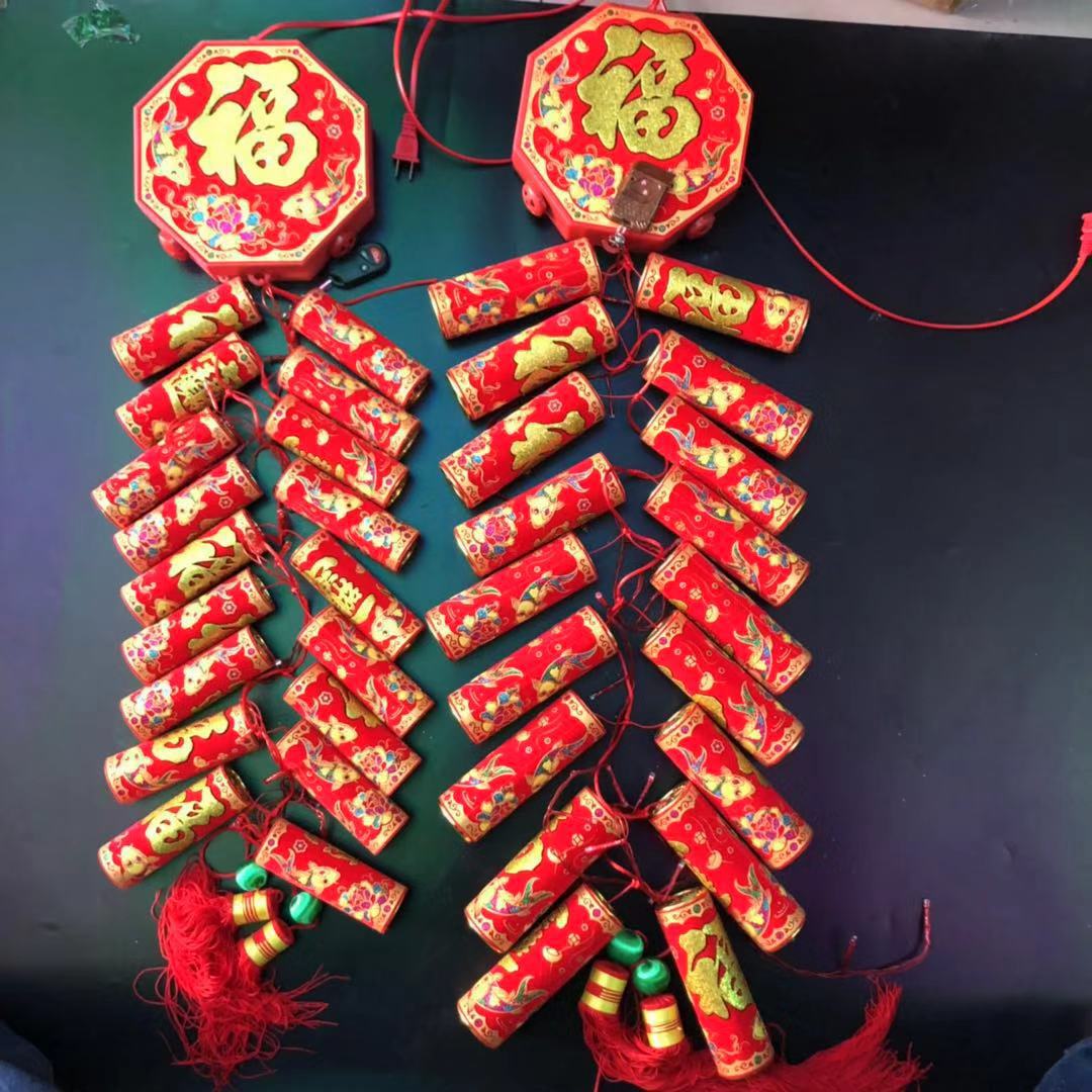 仿真电子鞭炮特响免插电超响爆竹炮仗遥控发声电子鞭炮工厂批发