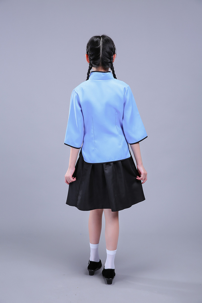 儿童中山装五四青年服民国学生装中小学生合唱表演服国学演出服装