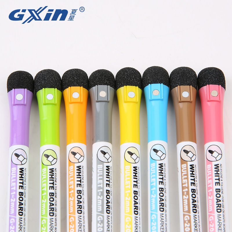 Xia Xing Gxin Whiteboard Marker G208 Adsorption Cartoon Erasable Magnetic Erasable Card Children 8 Colors Water-Based Paint Pen