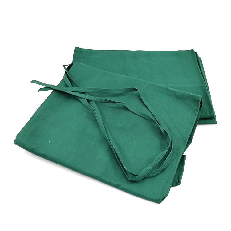 手术布洞巾纯棉墨绿布料双层手术治疗巾中单手术室可高温消毒