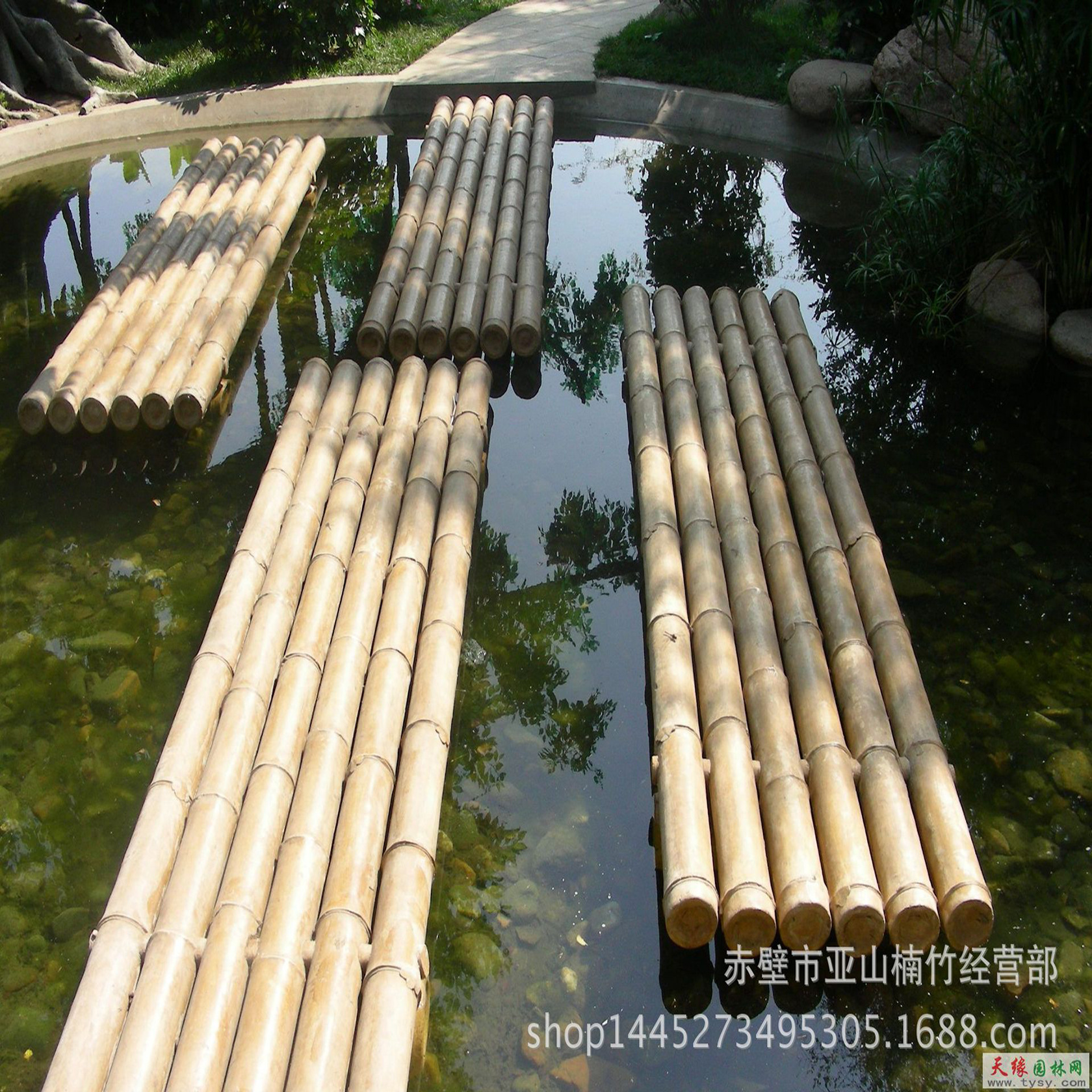 厂家定制手划竹筏 3米长 景区观赏小头起翘游玩竹筏船