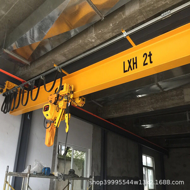 单梁悬挂起重机倒挂式航吊车行天车1235106t吨电动葫芦端梁轨道