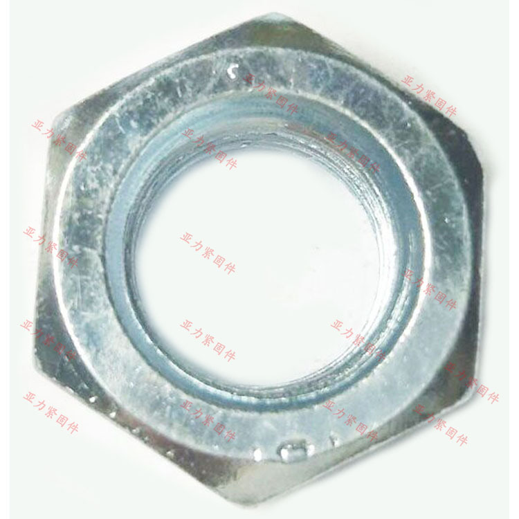 M6-M24六角螺母 本色原色镀锌白锌市场常用非标六方螺帽碳钢4级