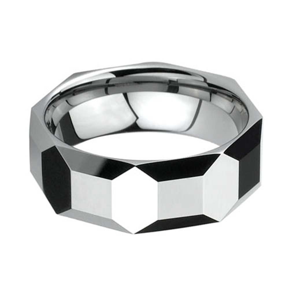 8mm欧美韩版时尚钨钢戒指简约个性批花钨金戒指厂家直销批发