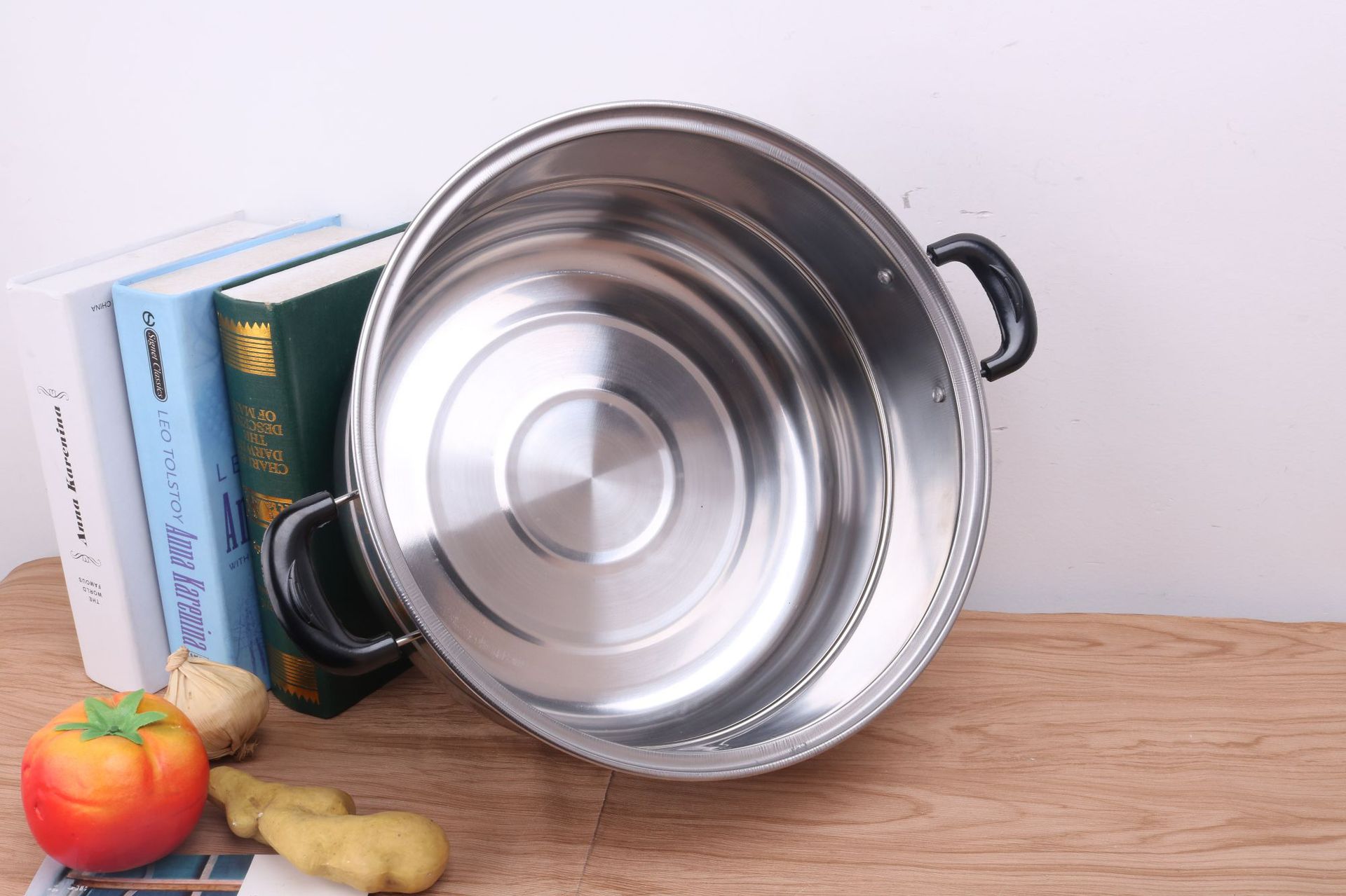 跑江湖地毯模式汤蒸锅 28cm带磁单蓖蒸锅 节能钢盖单层蒸锅