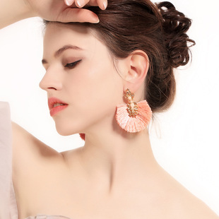 波西米亚民族风流苏耳钉个性度假风耳饰欧美wish跨境爆款饰品批发