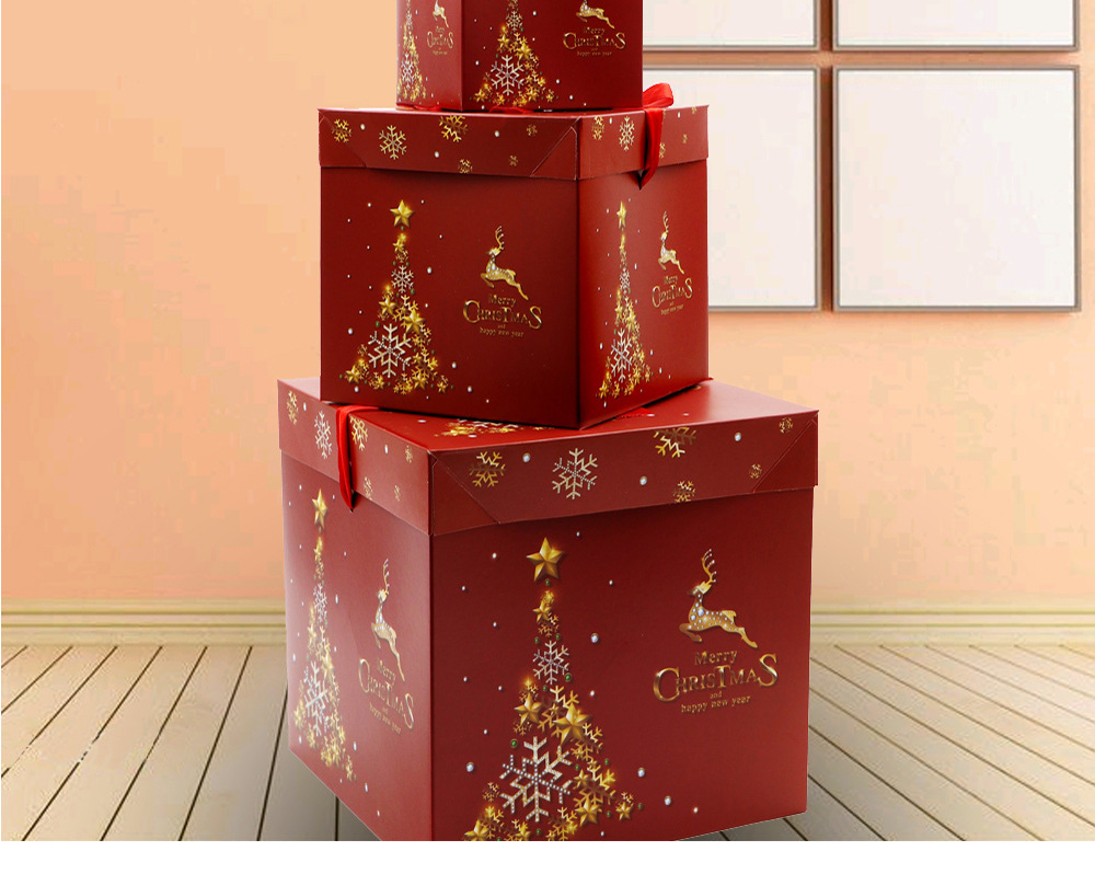 圣诞节装饰 橱窗商场 场景布置摆件 包装盒纸盒 圣诞礼盒礼品盒