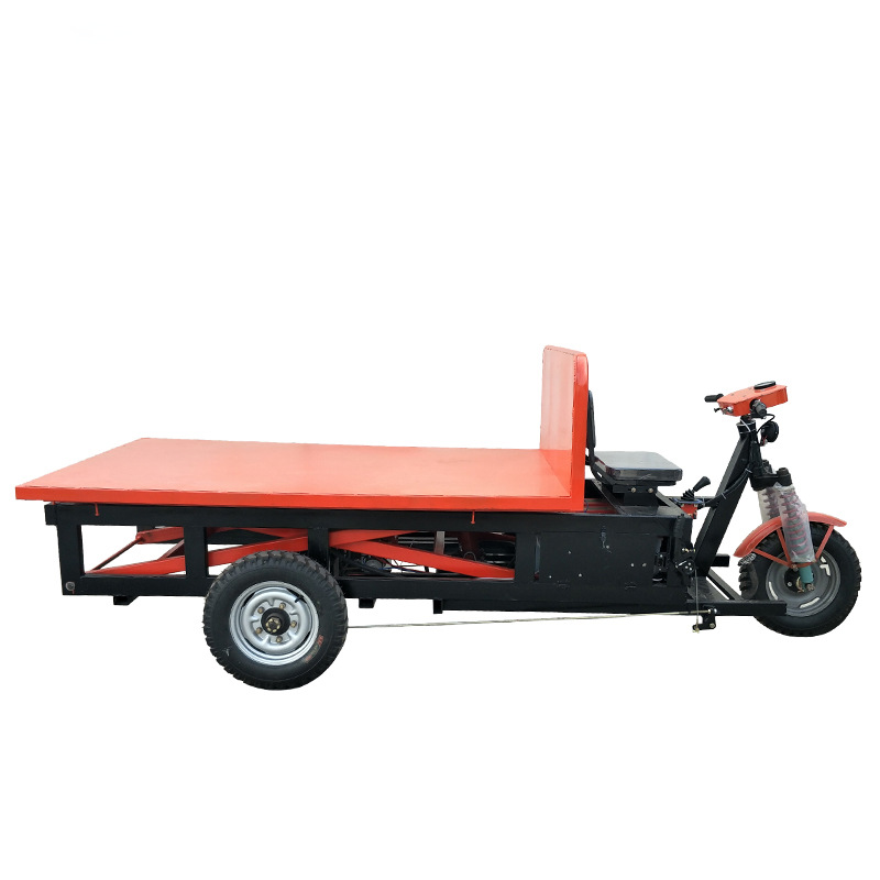 金明出售电动三轮液压升降平板车 批发市场用遥控升降平板车