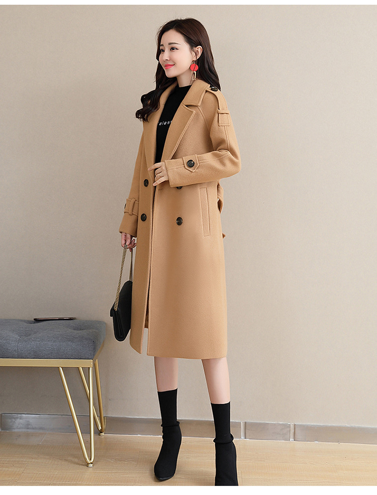2018冬季新款女装流行妮子大衣中长款韩版百搭呢子冬天毛呢外套潮
