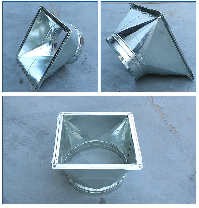 天方地圆通风管 白铁皮风管加工厂 供应镀锌板风管 通风管道风管