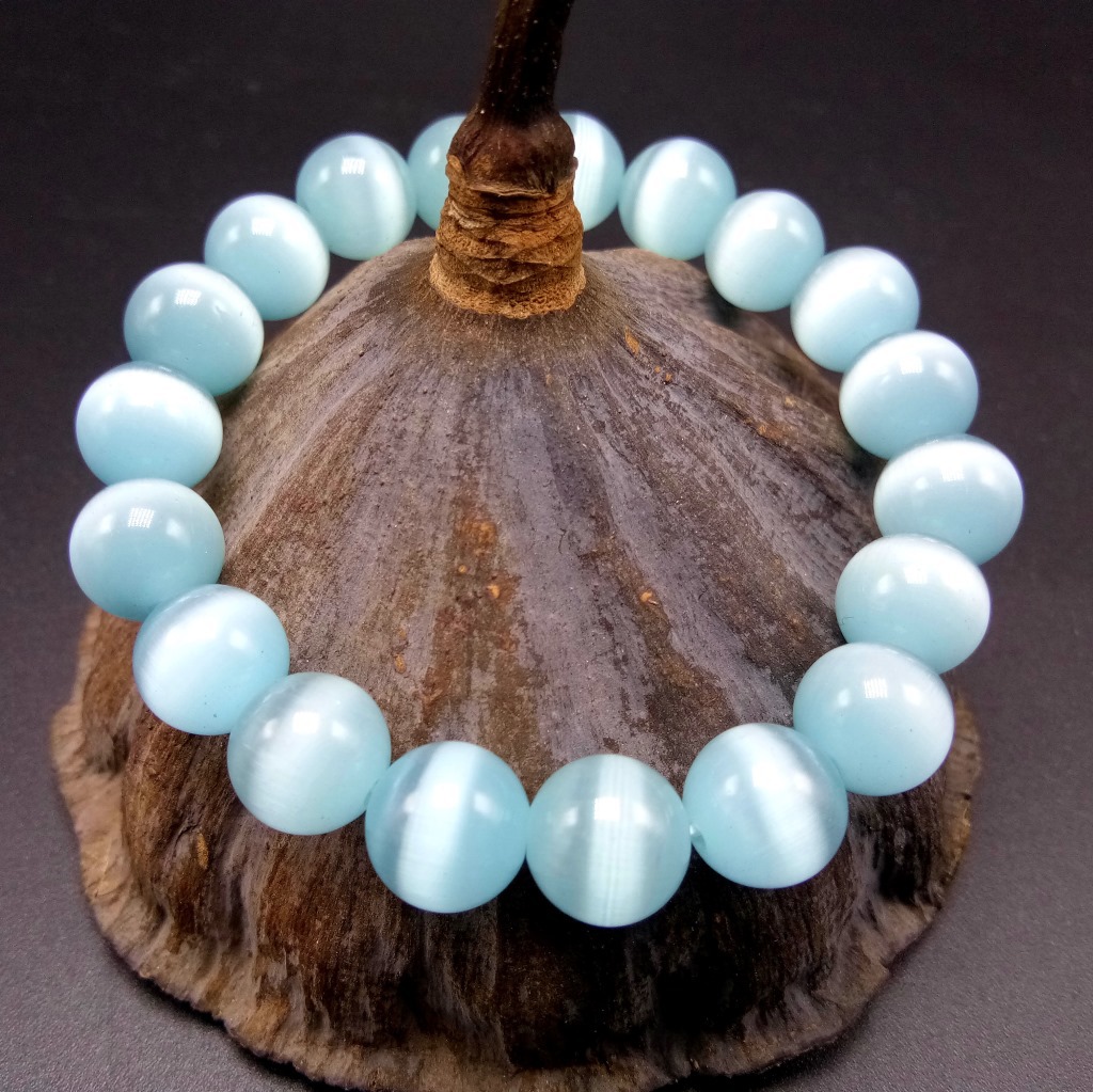 猫眼石手链_白色猫眼石手链 纯色猫眼手串批发 时尚百搭手链 - 阿里巴