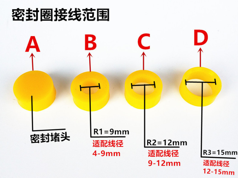 防水接线盒ip68塑料接线盒g711二通防水接线盒户外led灯饰配件