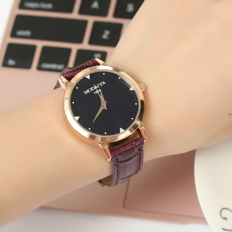 2021 Foreign Trade Hot Couple Watch Creative Starry Sky Quartz Watch Valentine's Day Gift Student Watch One Piece Dropshipping