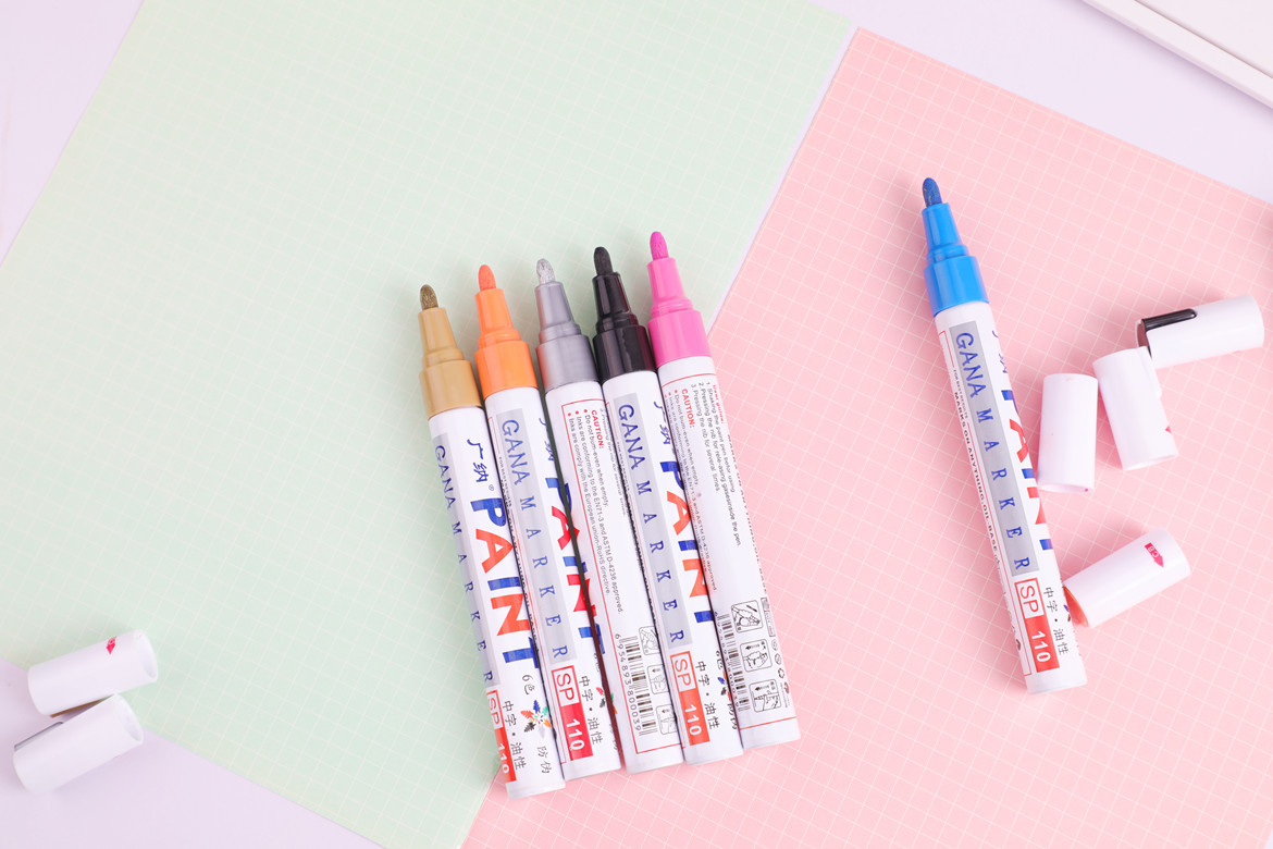 广纳油漆笔sp110相册涂鸦签到题名笔 婚庆用笔油性白色记号补漆笔详情