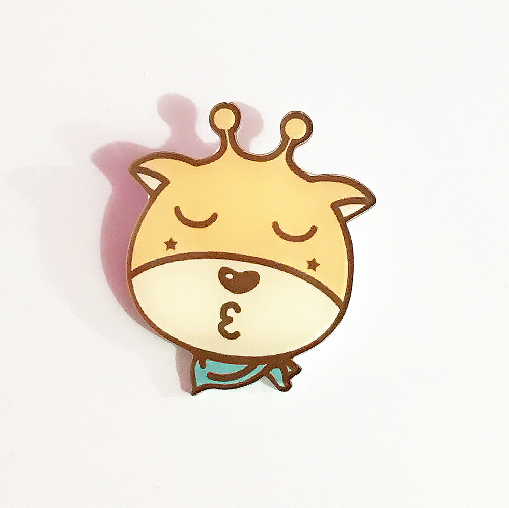 日韩卡通原宿软萌水果亚克力徽章可爱小兔子皇冠仙人掌胸针配饰萌