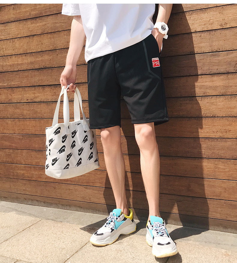 实体批发2018夏季新款男士休闲短裤青少年帅气五分裤港风一件代发