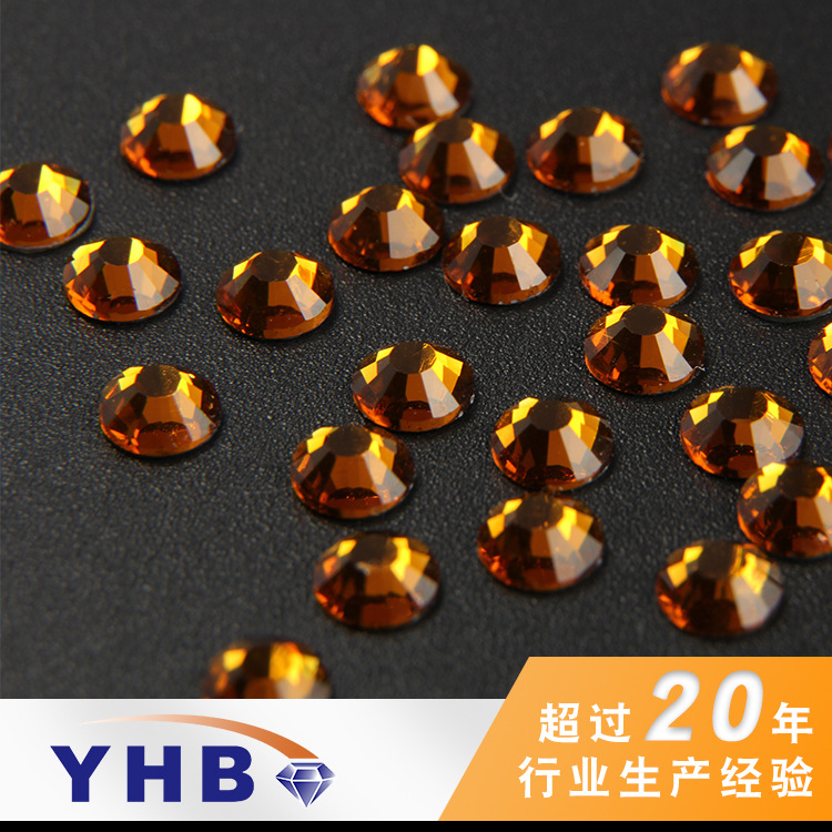 Yhb Ornament Accessories Imitation Diamond Ordinary Amber Color Plated Diamond 3.2mm Ornament Decorative Color Magic Diamond