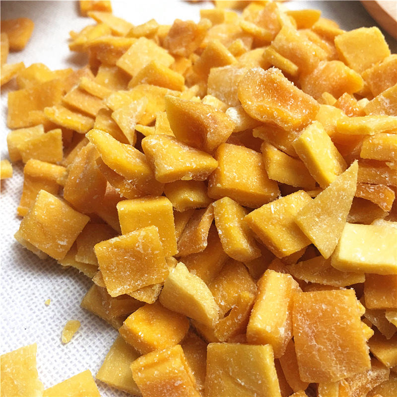 散装芒果块低糖芒果干10*10毫米切块 丁1kg水果麦片辅料