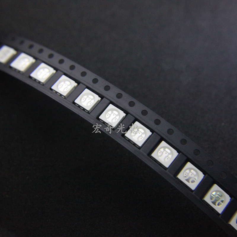 5050黄光led灯珠 超亮反极芯片 5050黄灯 5050黄色贴片发光二极管