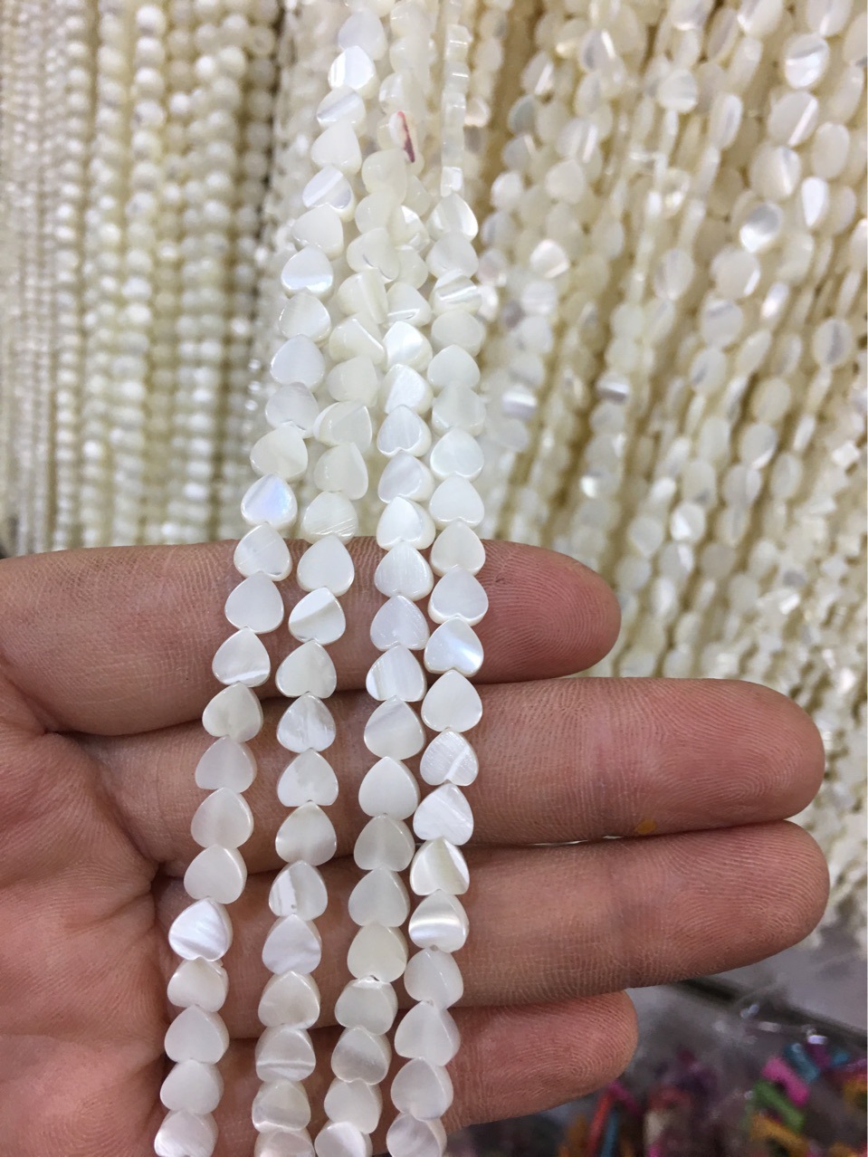 天然白蝶贝天然马蹄螺圆珠子 月光银丝珍珠贝散珠 配件