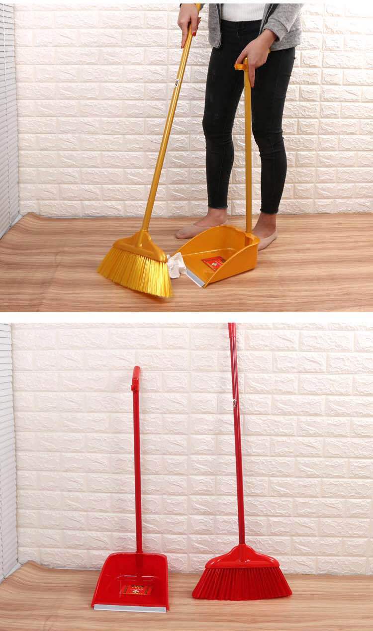 厂家批发扫把簸箕套装 扫帚塑料扫把套装拖把扫把垃圾铲清洁用品