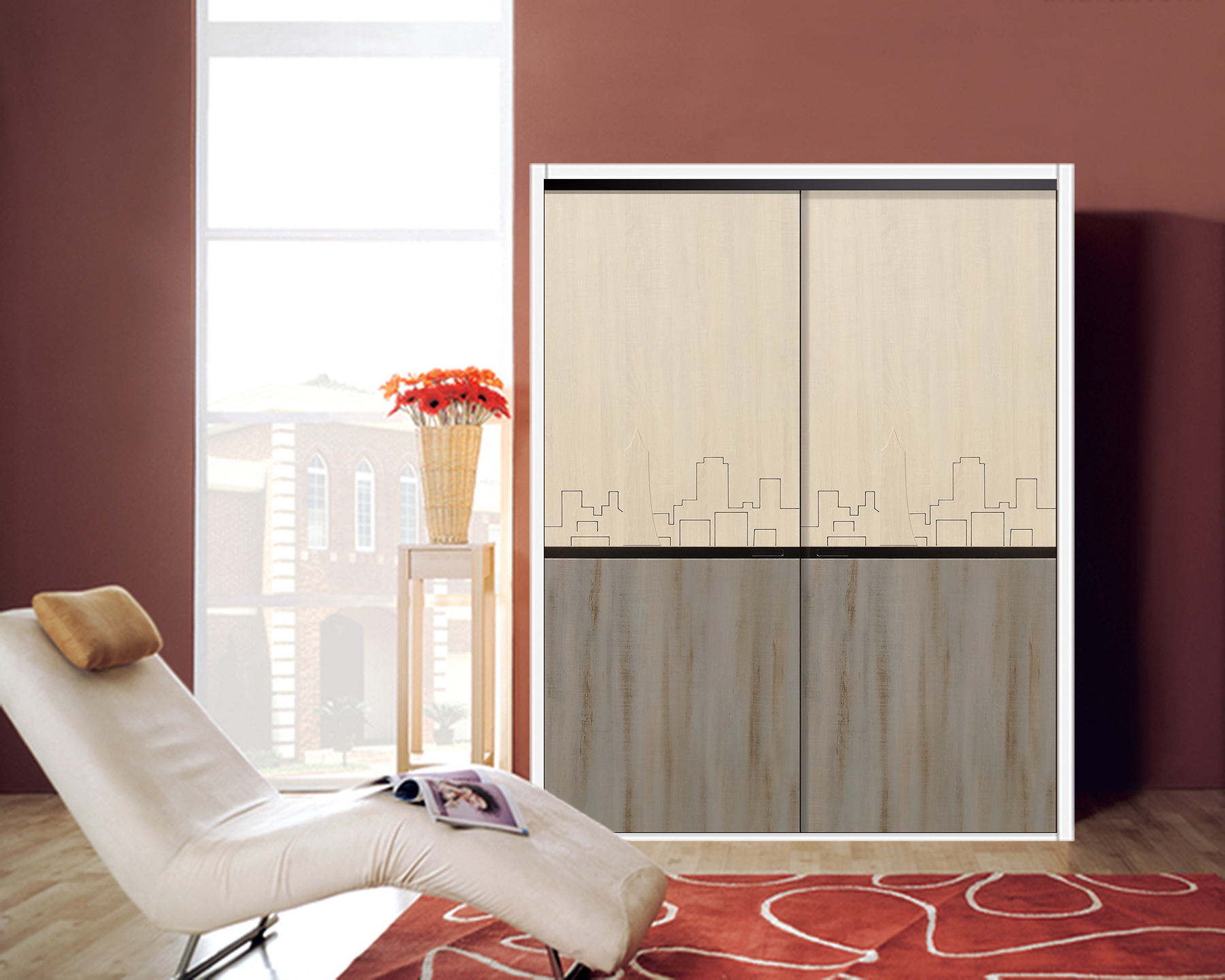 15厘吸塑浮雕衣柜门厂家星愿