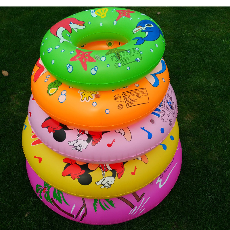 现货卡通单层游泳圈 充气救生圈 男女夏季泳圈 50-90cm儿童游泳圈