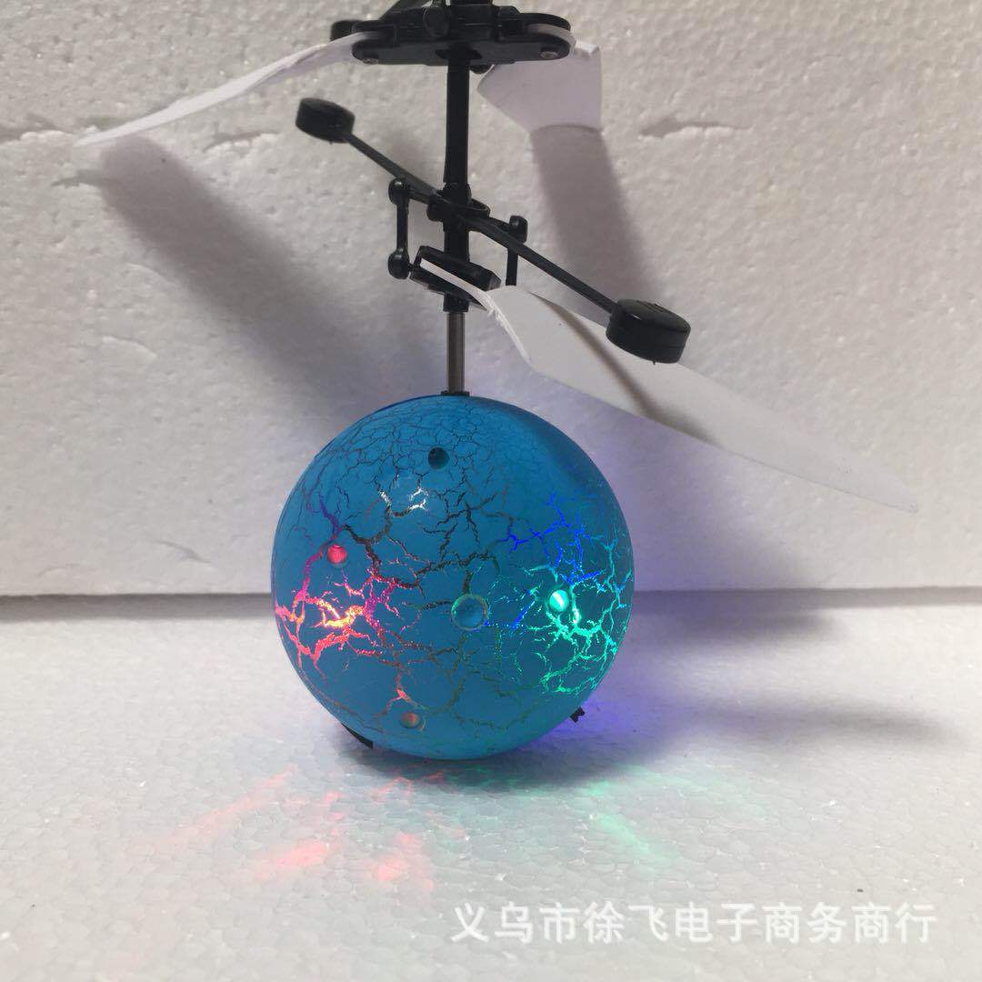 Induction Vehicle Children's Toy Little Flying Fairy Aircraft Luminous Suspension Remote Control Aircraft Induction Crystal Ball Wholesale