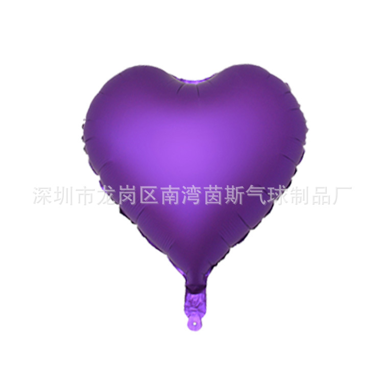 18-Inch Heart-Shaped Metallic Aluminum Foil Balloon Metallic Love Aluminum Balloon Wedding Birthday Party Holiday Wholesale