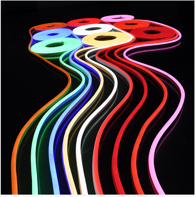 led发光户外防水灯带高低压rgb柔性硅胶霓虹管彩虹管霓虹造型灯