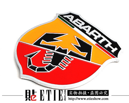 汽车贴纸厂家批发菲亚特改装车标 蝎子阿巴斯abarth汽车标