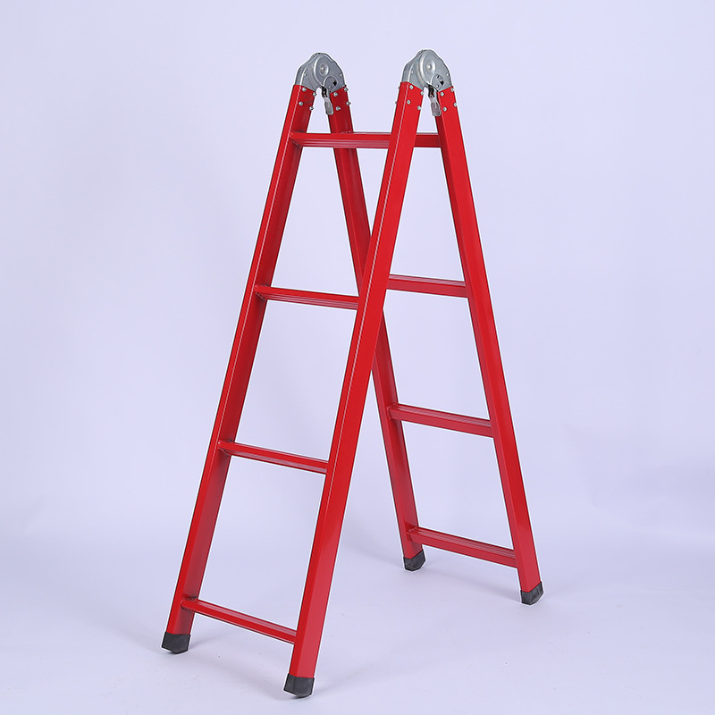 铁关节人字梯 家用折叠人字梯子 移动登高梯双侧踏板加厚工程梯子