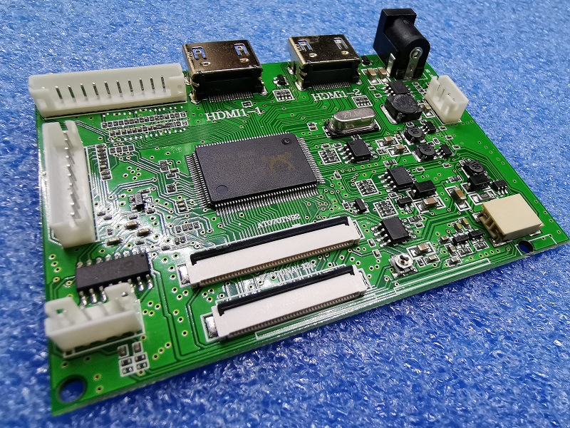 pcb800806液晶屏幕驱动板双hdmi 1vga信号源通道