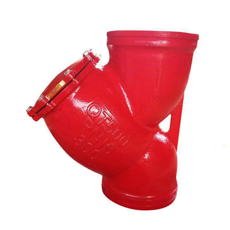 球墨铸铁 g81h-16 dn150 沟槽y型过滤器