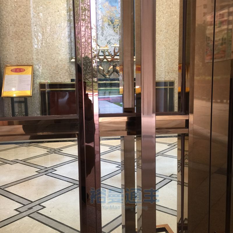 工厂定制酒店不锈钢边框钢化玻璃门住宅小区楼宇单元入户大堂大门