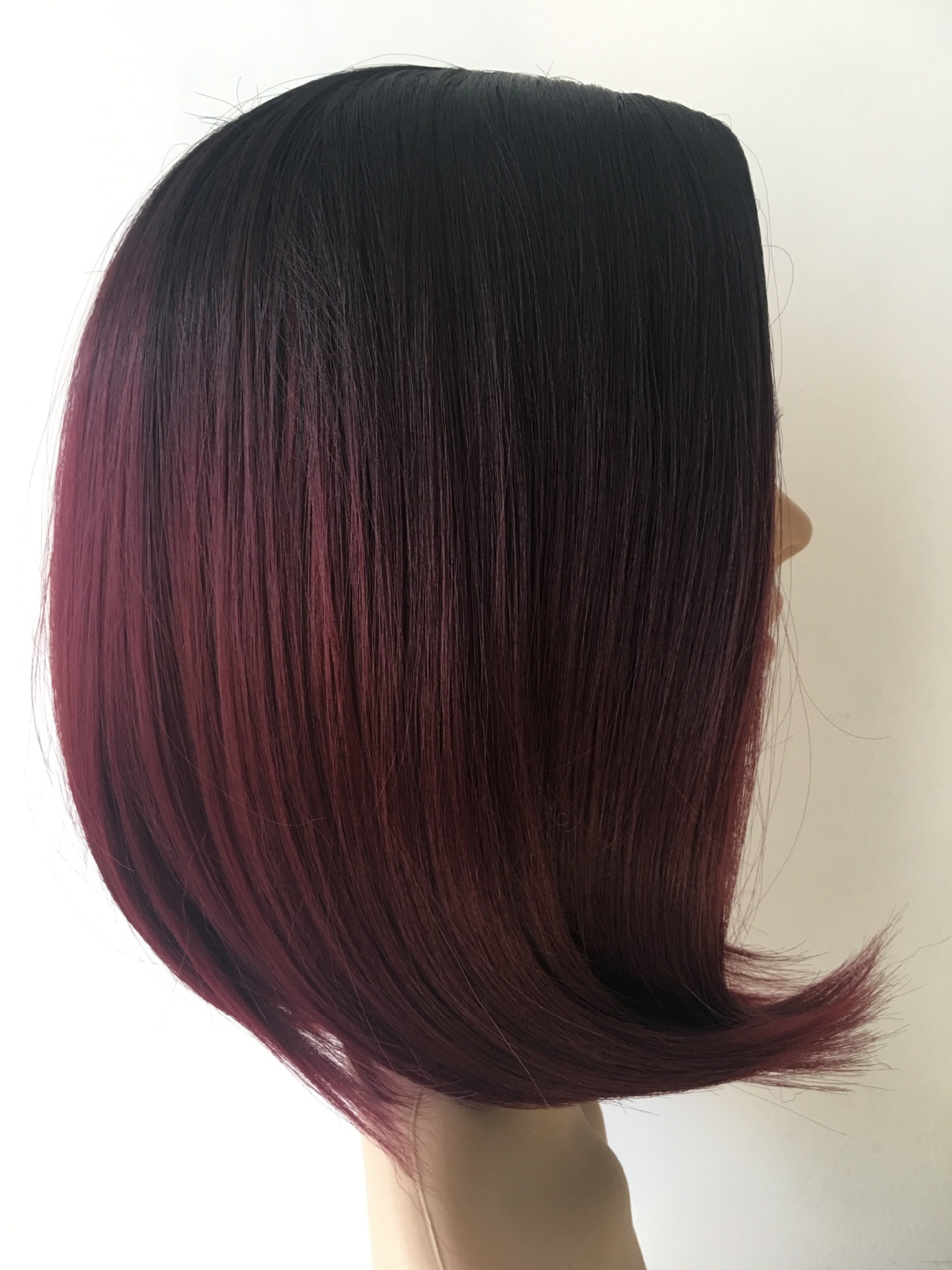 假发头套bobo头女短发 波波发热卖 酒红色渐变 一件代发欧美