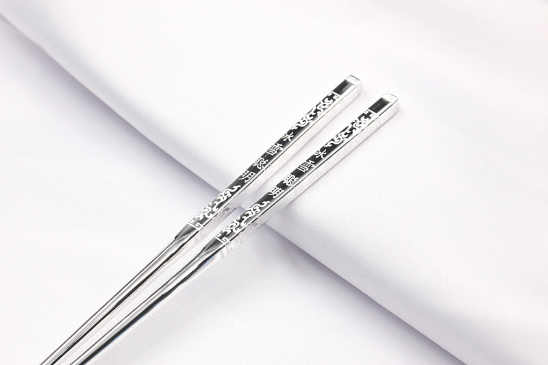 良品银饰 银筷子足银999多款缩短版小孩银筷子 四方防滑小孩银筷