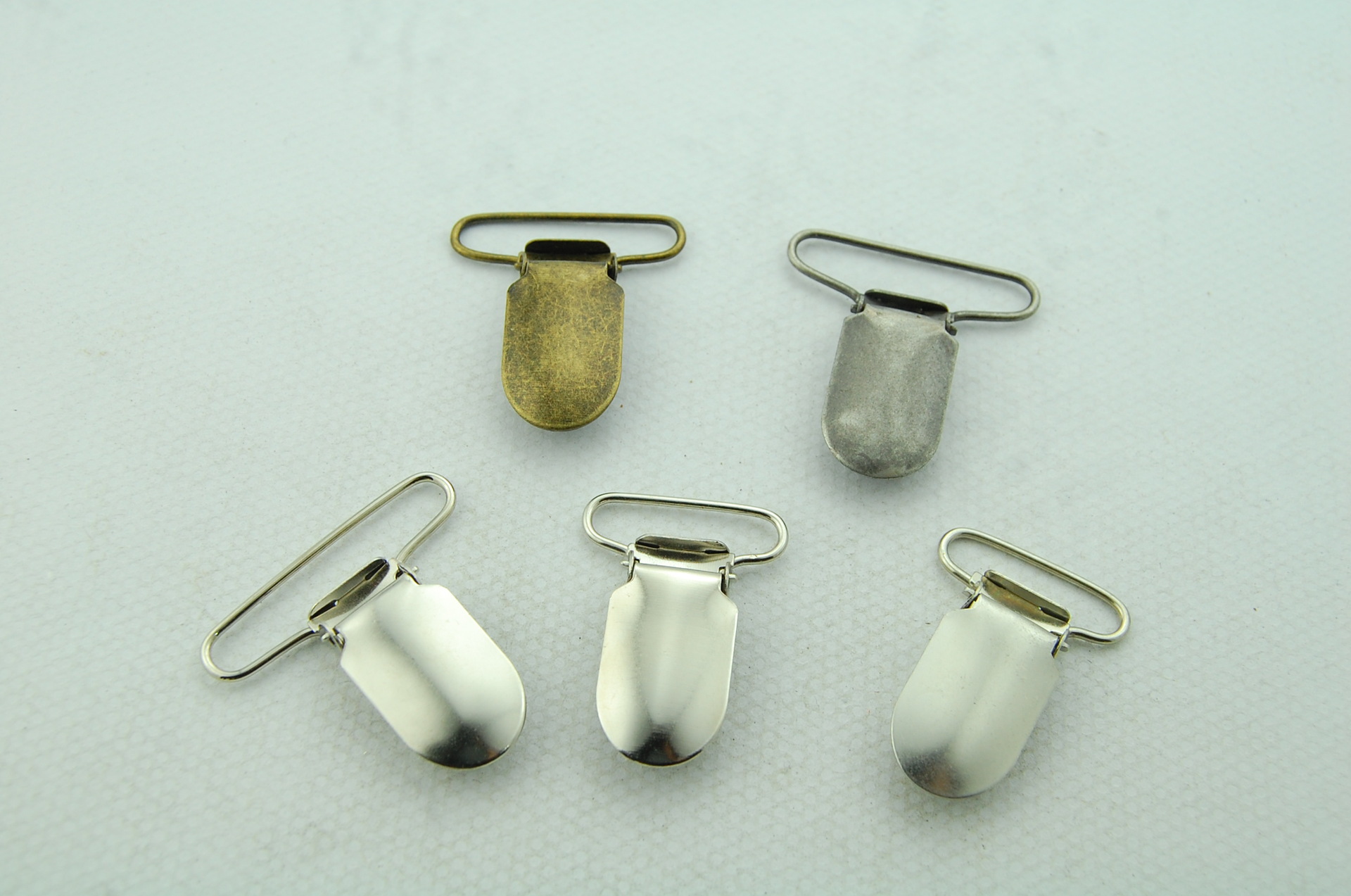 不锈钢金属鸭嘴夹 箱包长方鸭嘴扣 镀镍五金背带夹定做