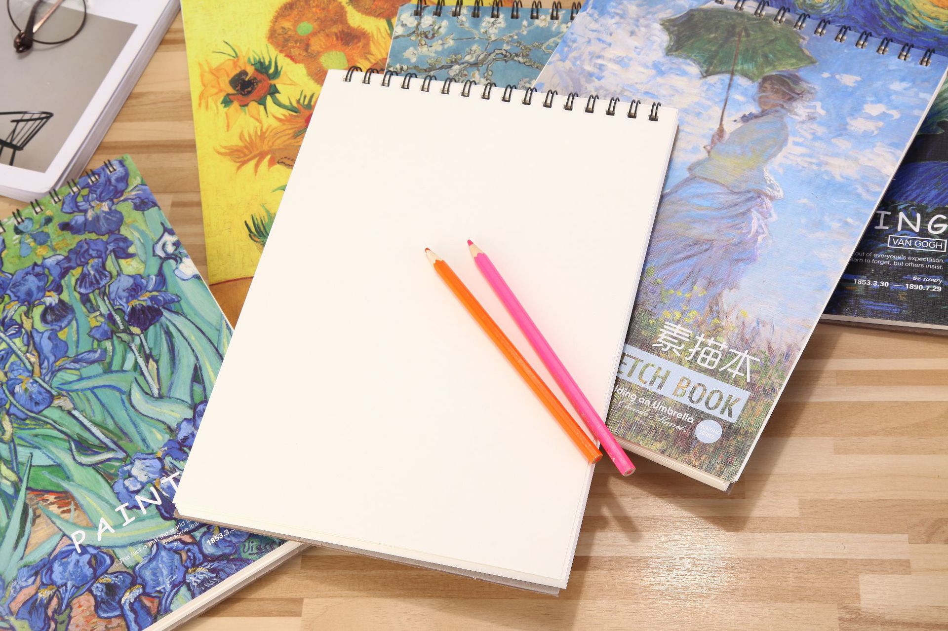 a4空白涂鸦本小清新绘画本手绘速写本素描本简约8k厚画画本彩铅本