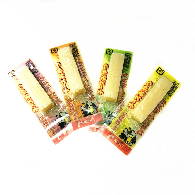 下单改35元 日本进口扇屋鳕鱼芝士条奶酪条补钙芝士粒48支整盒