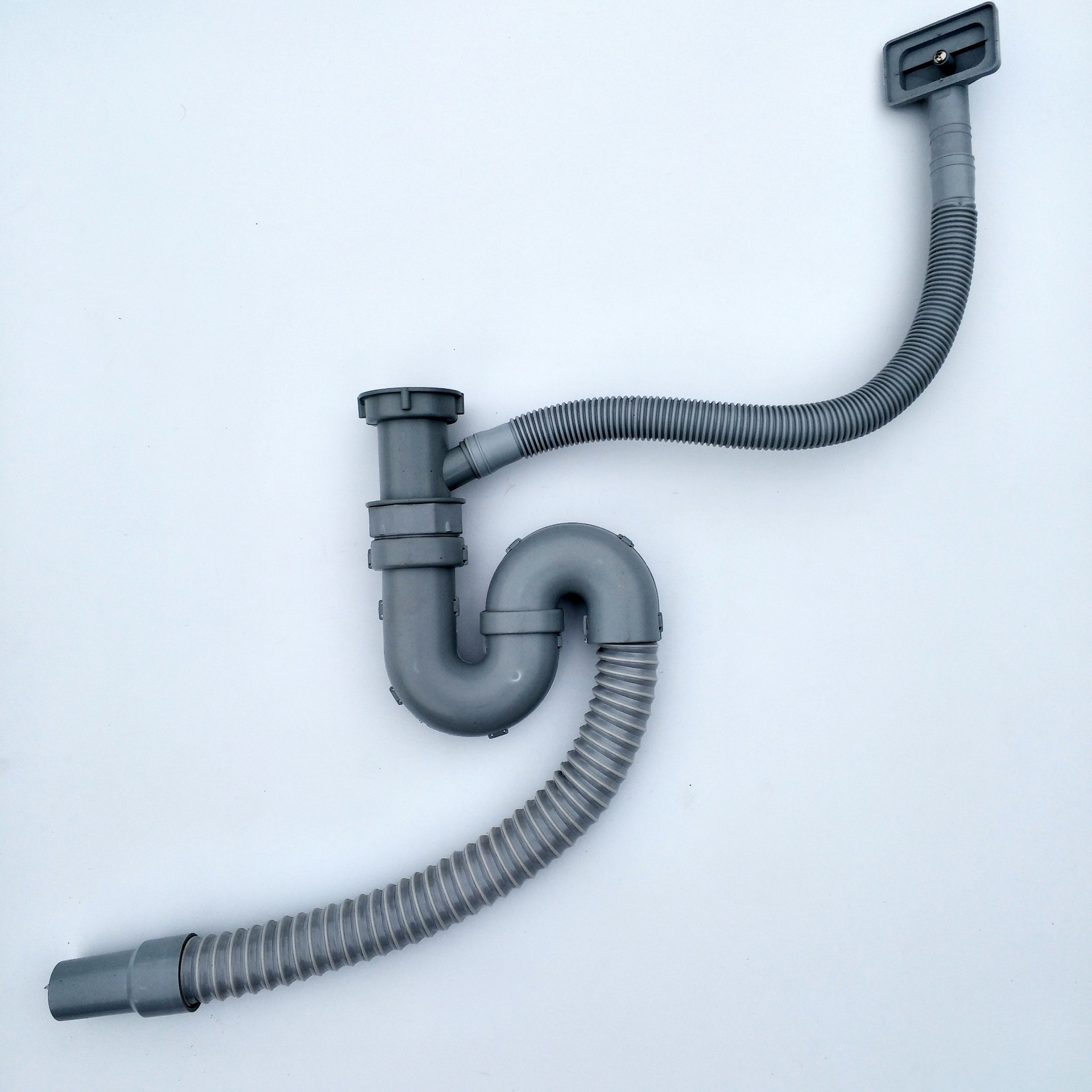 厂家批发厨房下水管单槽双槽带溢水下水管下水器下水管