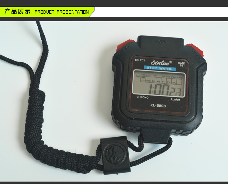 运动会比赛跑步电子秒表计时器单排led大屏幕计时跑表简约风设计