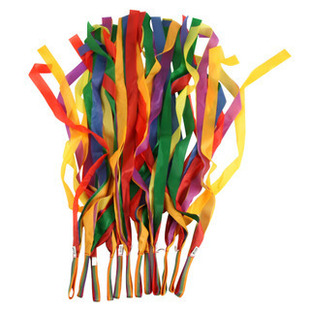 彩虹飘带 舞蹈丝带 彩带 儿童玩具 传统 怀旧彩色体操带 12个