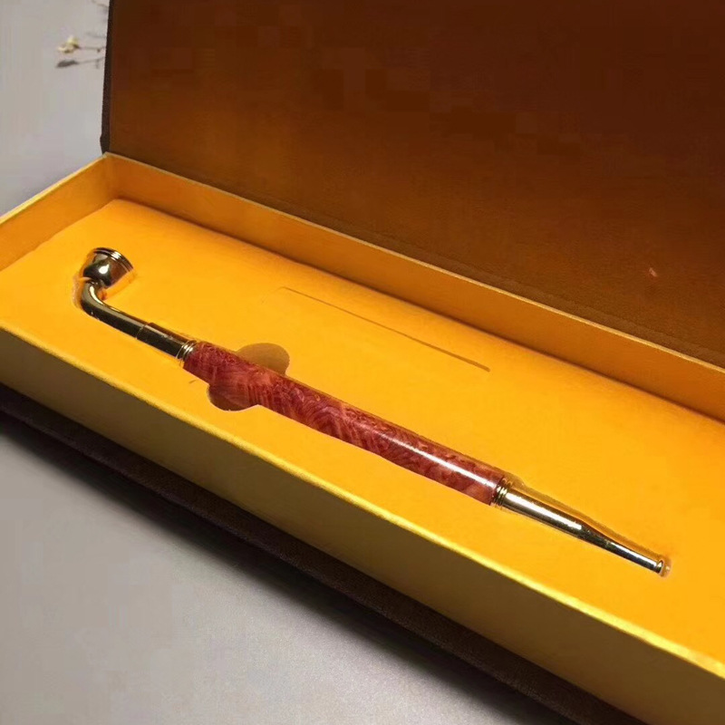 天然崖柏留疤烟杆双用款 木质过滤烟斗礼盒装 厂家直销 定制logo