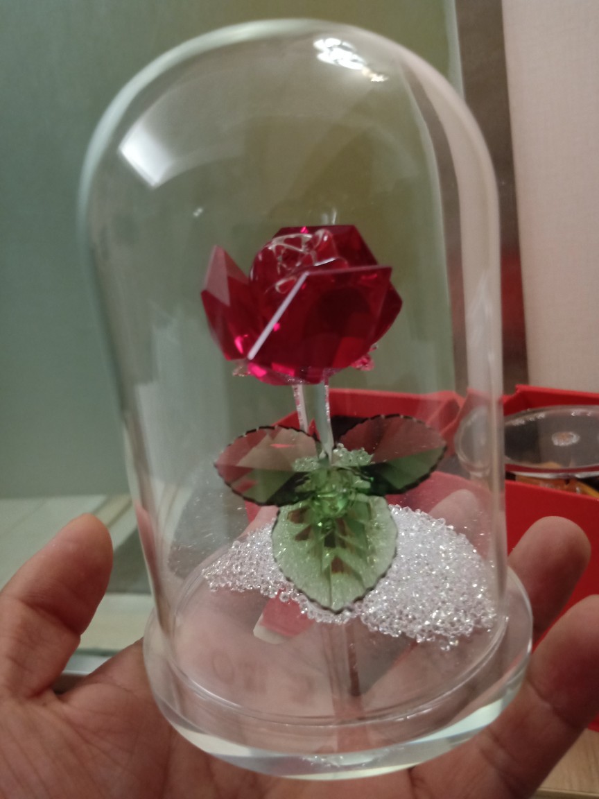 高档水晶艺术品摆件 水晶玫瑰花 创意情人节礼物