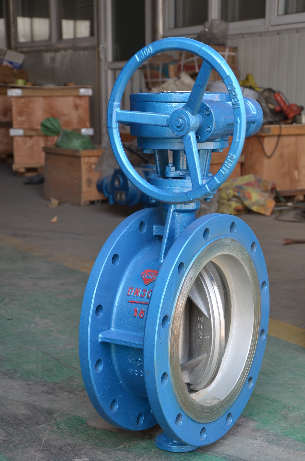 手动三偏心金属密封法兰硬密封蝶阀d343h-16c