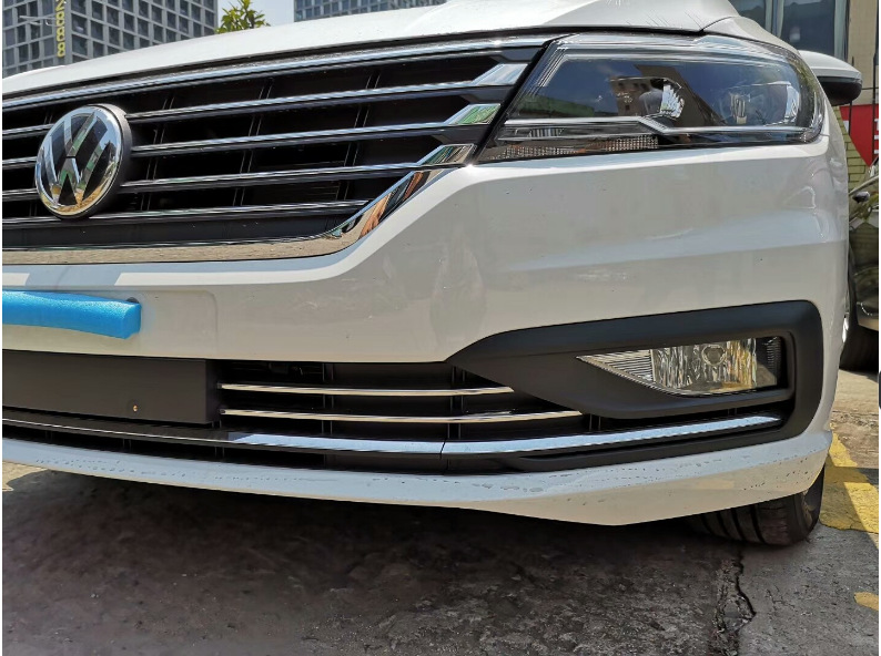 朗逸plus前中网饰条汽车用品不锈钢改装专用18款大众朗逸中网亮条