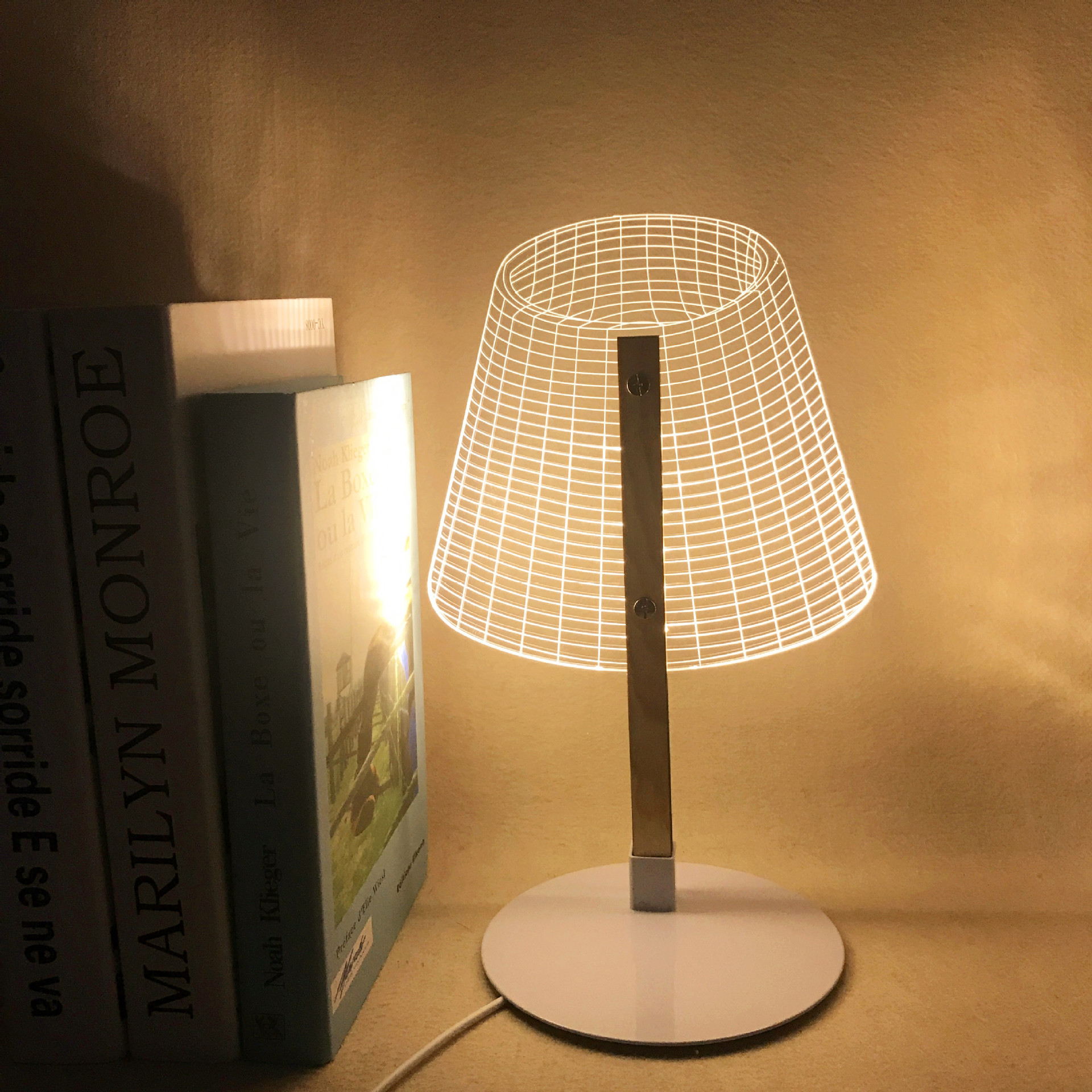 3d立体创意台灯 亚克力led小夜灯 床头卧室装饰台灯 3d灯小小